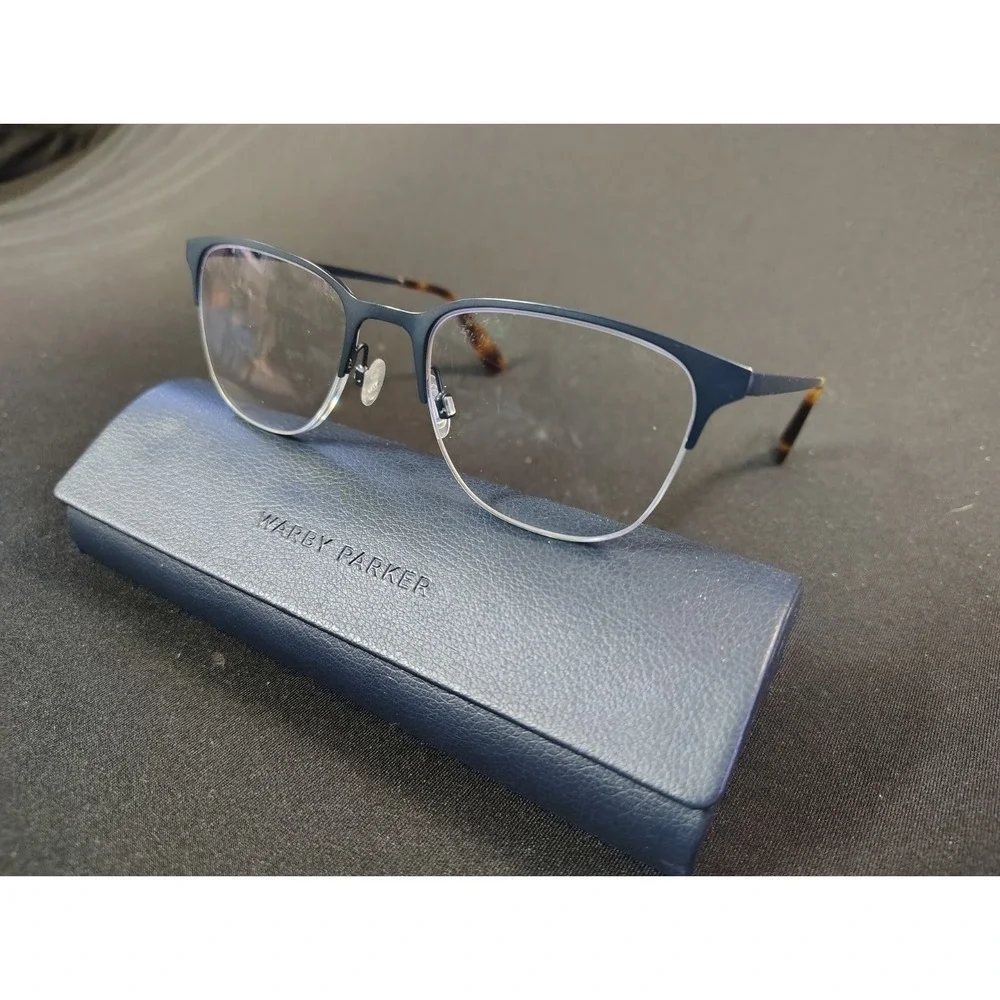 Warby Parker Wallis W 2550 Eyeglasses‎ - Matte Blue & Tortoise - 53-20-145
